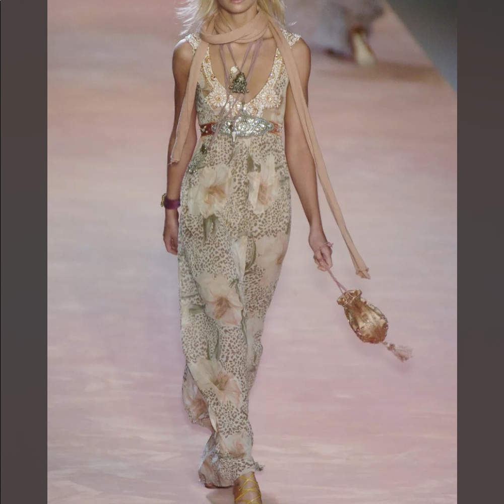 ICONIC BLUMARINE SS2005 SILK RUNWAY MAXI DRESS!!!